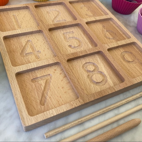 Montessori Math Color Sorting and Tracing Board - Picture 4 of 12